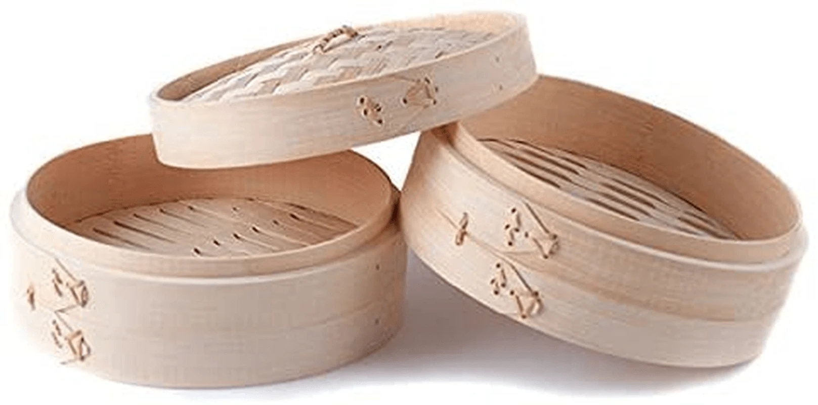 Avanti Bamboo Steamer Basket 3 Pieces Set 2 Avanti Bamboo Steamer Basket 3 Pieces Set - Image 2