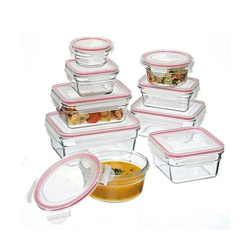 9 Piece Oven Safe Glass Container Set 1 9 Piece Oven Safe Glass Container Set