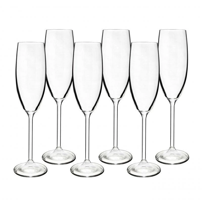 Maxima Champagne Flutes Glass Set Of 6 220ml 1 Maxima Champagne Flutes Glass Set Of 6 220ml