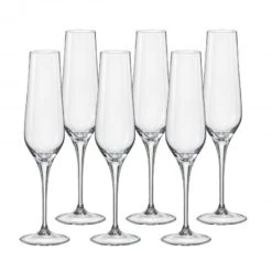 Rebecca Champ Flute Glass Set Of 6 195ml