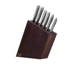 Global Kyoto 7pc Knife Block Set Ash Wood