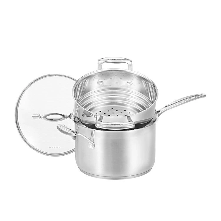 Scanpan Impact 2pc Saucepan & Multi Steamer Set 1 Scanpan Impact 2pc Saucepan & Multi Steamer Set
